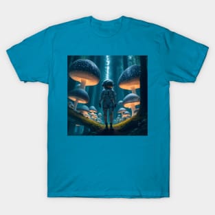 Astronaut on a mushroom planet T-Shirt